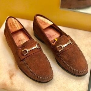 Mezlan Brown Suede Horsebit Loafer. Men 8.5